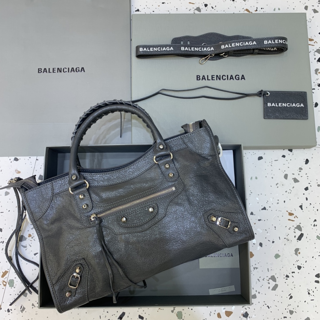 Balenciaga Classic City Medium Handbag Shoulder Bag Dark Gray/Silver